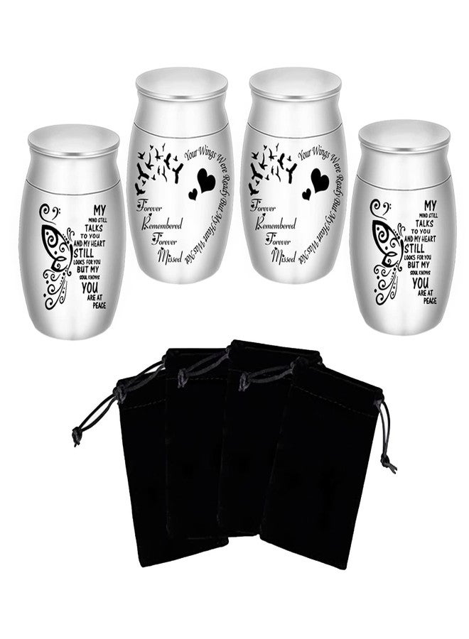 DAIFFUNE Aluminium Mini Urns - Set of 4, 1.57 Inch High, Keepsake Urns for Human/Pet Ashes - Image 1